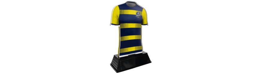 **SPECIAL BUY** CLICK AND GO CUSTOM KIT FOOTBALL TROPHY - 16CM